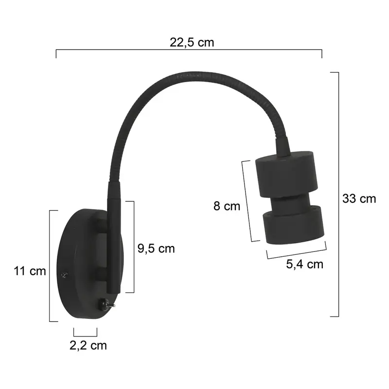 Foto 5 Wandlamp Natasja LED 3094ZW Zwart Natasja LED 3094ZW