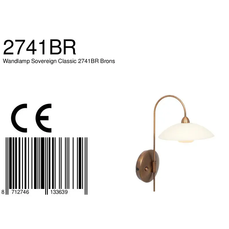 Foto 6 Wandlamp Sovereign Classic 2741BR Brons Sovereign classic 2741BR
