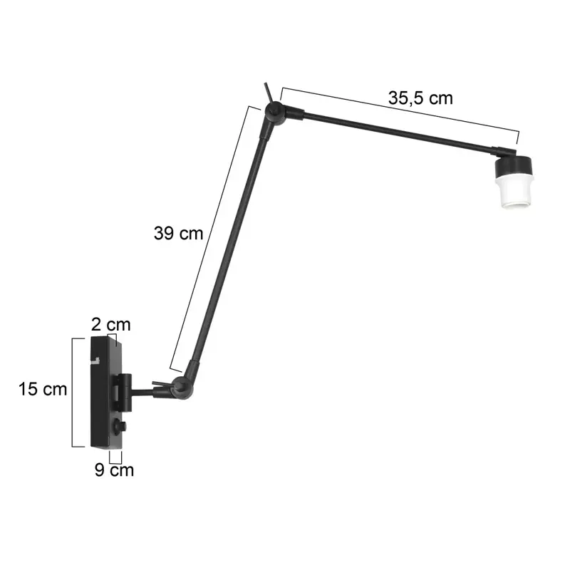 Foto 5 Wandlamp Prestige Chic 7396ZW Zwart Prestige Chic 7396ZW