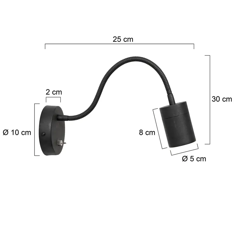 Foto 6 Wandlamp Upround 3390ZW Zwart Upround 3390ZW