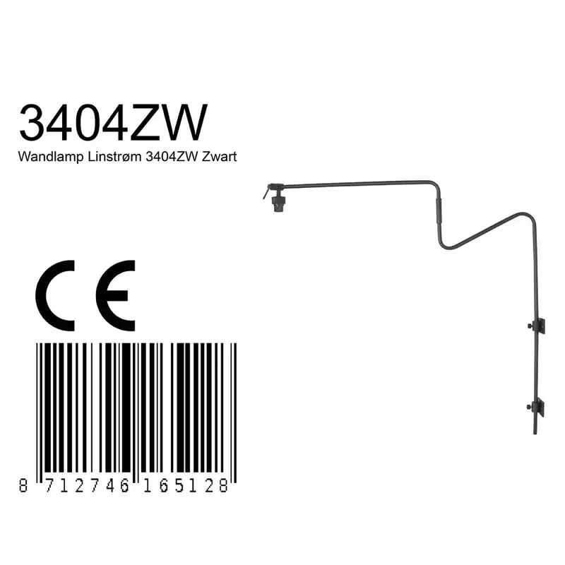 Foto 7 Wandlamp Linstrøm 3404ZW zonder kap Linstrom 3404ZW