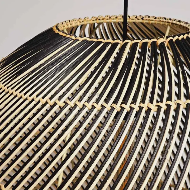 Foto 6 rieten hanglamp Stripes Globe 50 cm 510641
