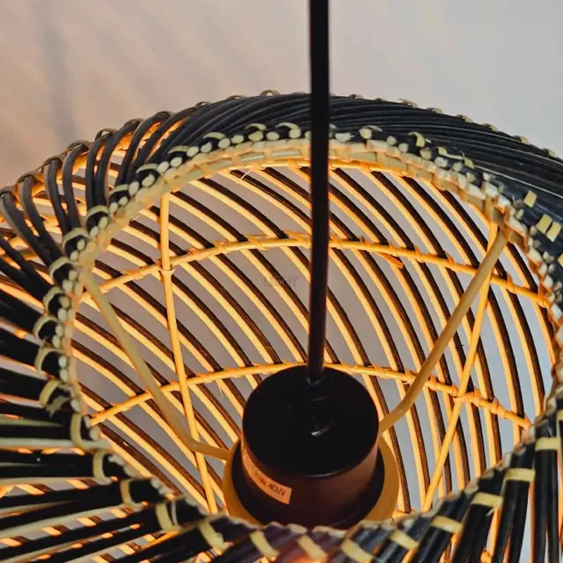 Foto 4 rieten hanglamp Stripes Globe 40 cm 510639