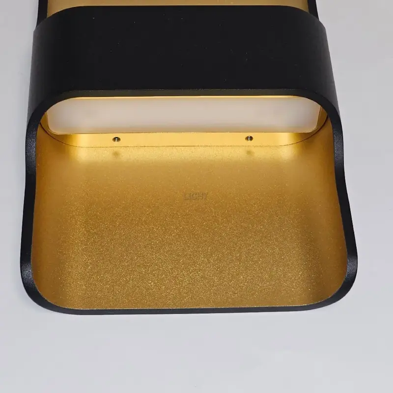 Foto 3 Wandlamp zwart messing up down Dallas IP54 LED 2x8W 2700K 1440lm dimbaar
