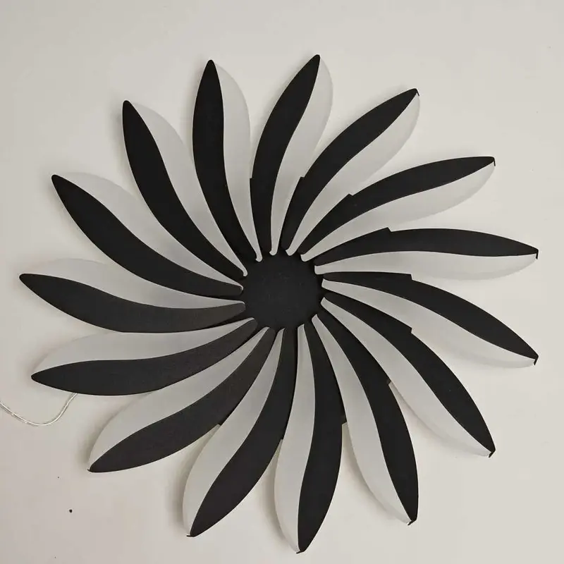 Foto 5 Plafondlamp Edelweiss zwart 48cm dimbaar afstandbediening