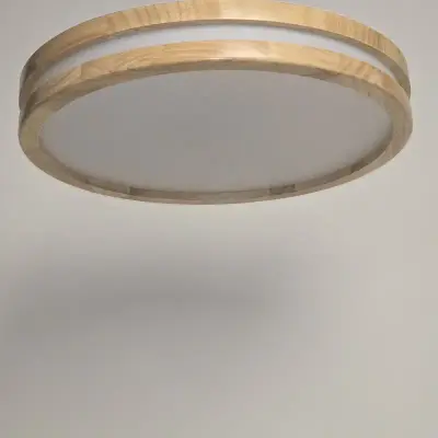 Foto van Plafondlamp hout dubbele rand 40cm Frank