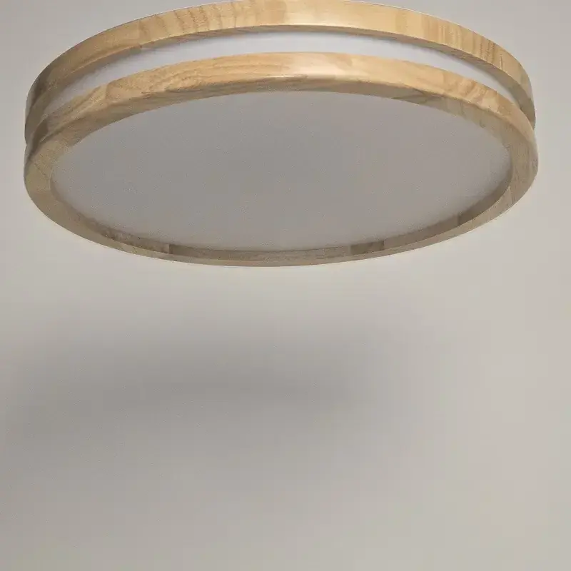 Foto 1 Plafondlamp hout dubbele rand 40cm Frank