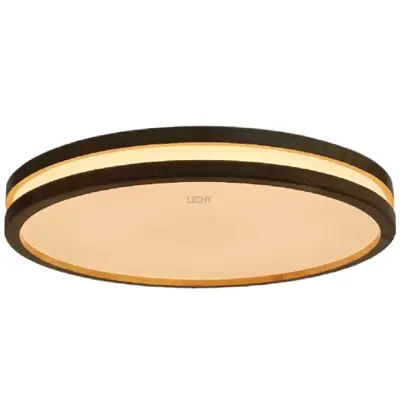 Foto van Plafondlamp hout dubbele rand 50 cm Frank