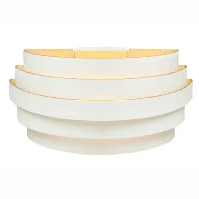 Foto van Wandlamp Scudo Wit / Goud Groot