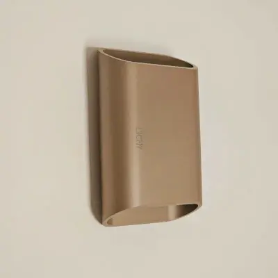Foto van Wandlamp Bas Champagne Creme klein 15cm x 10cm dimbaar