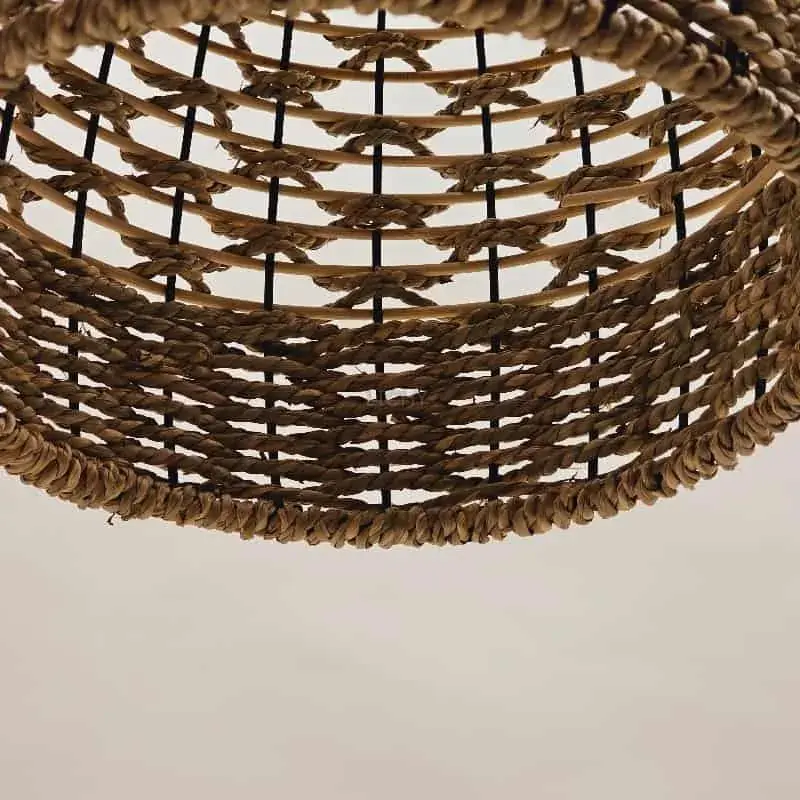 Foto 10 Hanglamp Lara zeegras riet open 30cm hoog
