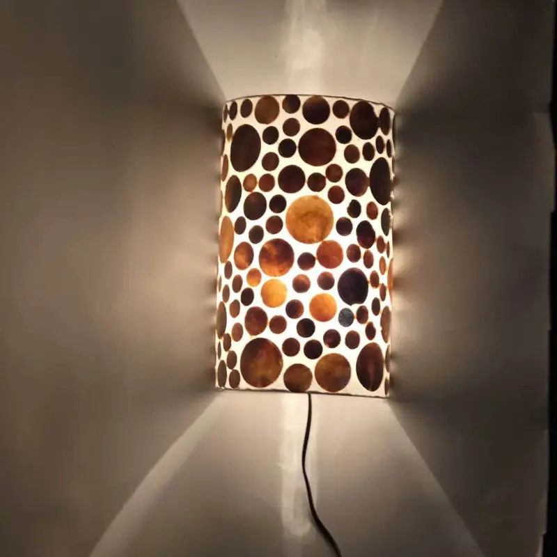 Foto 3 Wandlamp schelp Coin Gold 20x30