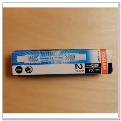 Foto van Osram Haloline staafhalogeen ECO 230V 60W kort 78mm R7s
