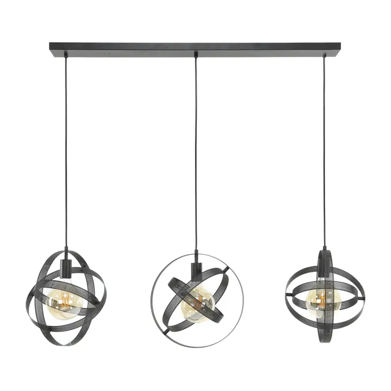 Foto 4 Landelijke Hanglamp Cosmos 3 lichts