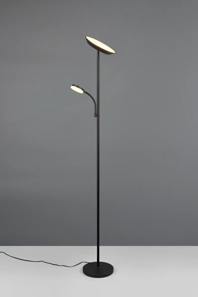 Foto 1 Budget Topper Vloerlamp Specter met leesarm zwart