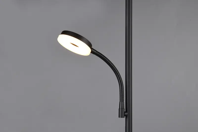 Foto 2 Budget Topper Vloerlamp Specter met leesarm zwart
