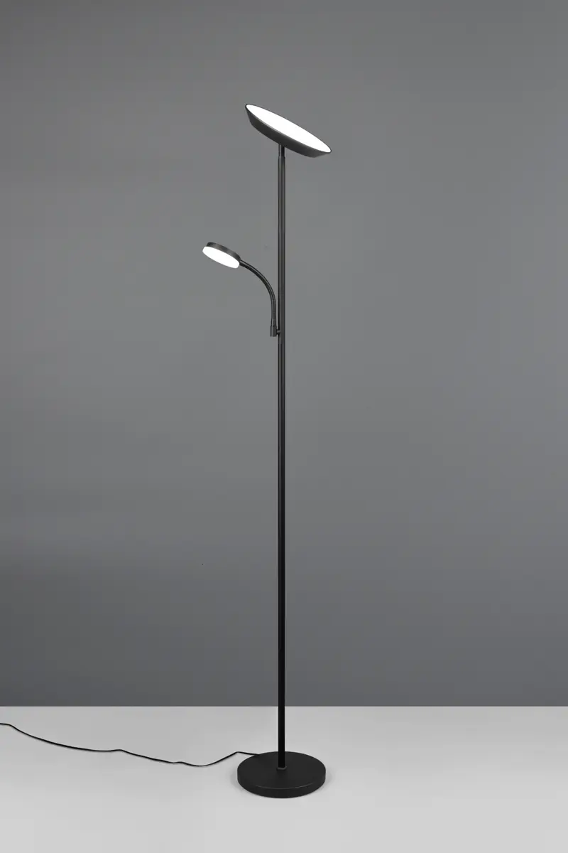 Foto 5 Budget Topper Vloerlamp Specter met leesarm zwart