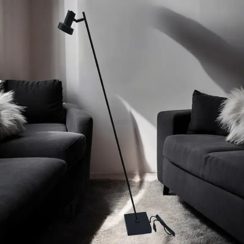 Foto 1 vloerlamp Lunata zwart 129cm kantelbaar S 9091 z