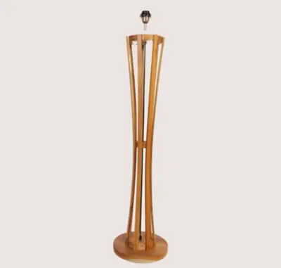Foto van Teak houten vloerlamp Dioto 125cm