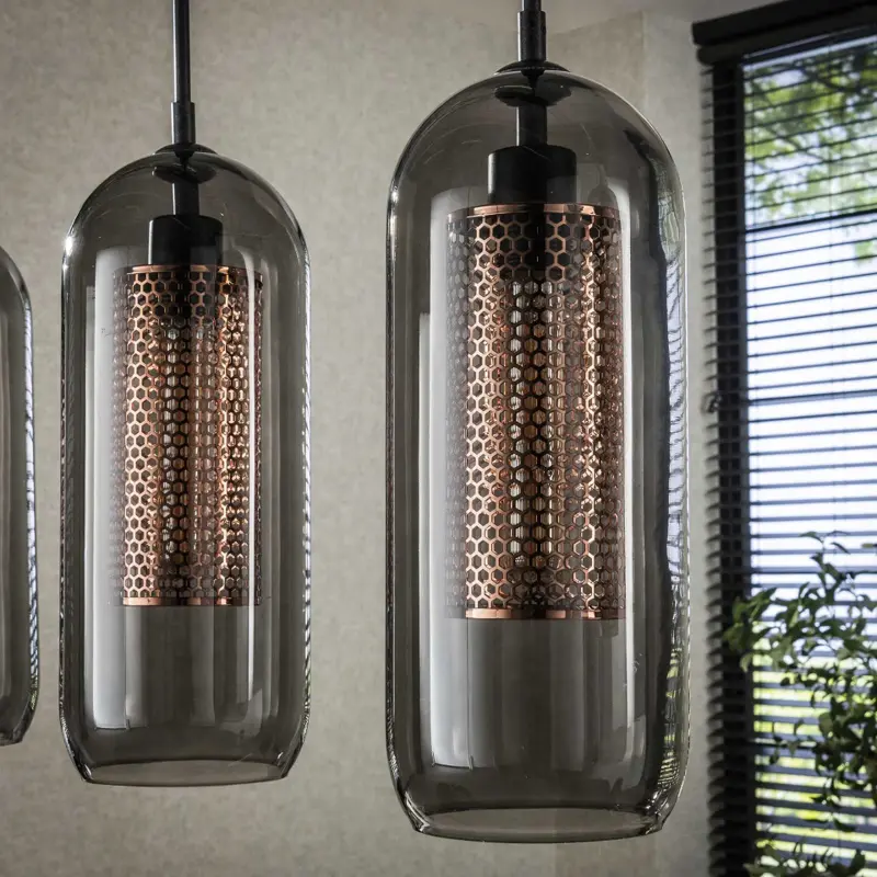 Foto 3 Moderne hanglamp Copper 4-lichts