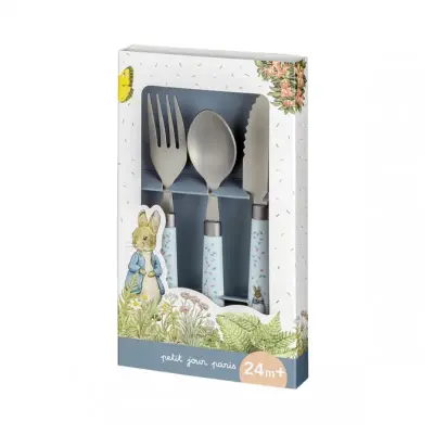 Foto van Peter Rabbit kleuterbestek