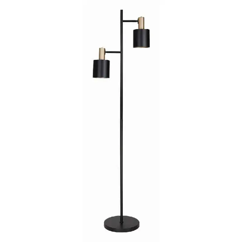 Foto 14 Vloerlamp Trofeo 2 lichts zwart goud S 5002 BG