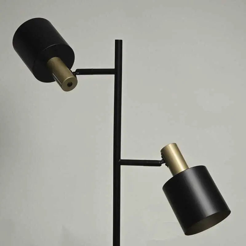 Foto 3 Vloerlamp Trofeo 2 lichts zwart goud S 5002 BG