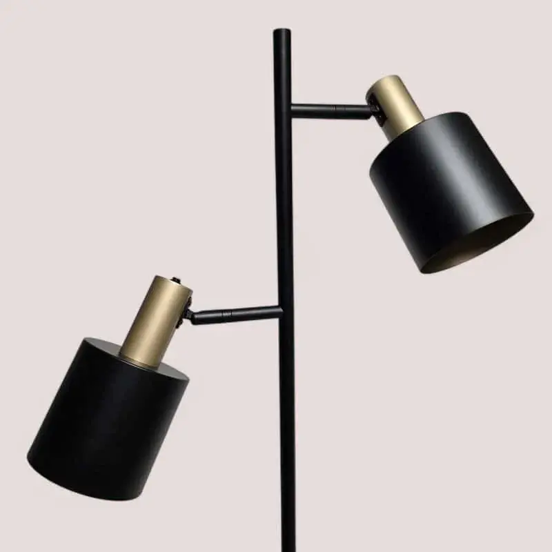 Foto 9 Vloerlamp Trofeo 2 lichts zwart goud S 5002 BG
