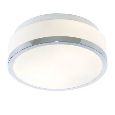 Foto van Cheese 2Lt Flush - Chrome Metal & White Glass