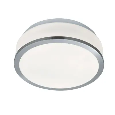 Foto van Cheese 2Lt Flush - Satin Silver Metal & White Glass