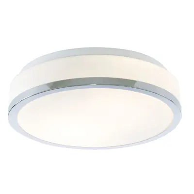 Foto van Cheese 2Lt Flush - Chrome Metal & White Glass