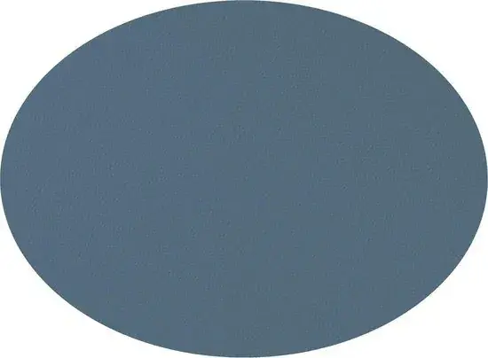 Foto 1 Ovale placemat lederlook Blauw