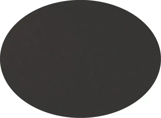 Foto 1 Ovale placemat lederlook Zwart