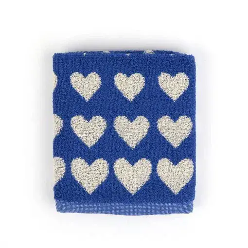 Foto 3 Handdoek Hearts Royal Blue