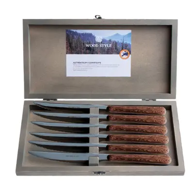 Foto van Set van 6 steakmessen Acacia