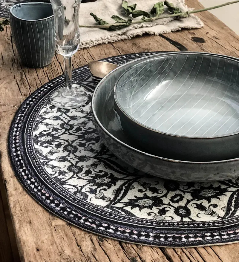 Foto 2 Placemat rond Bohemian Winter