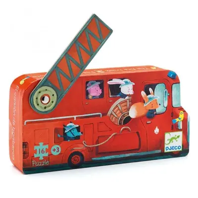 Foto van Djeco puzzel brandweer 16 st