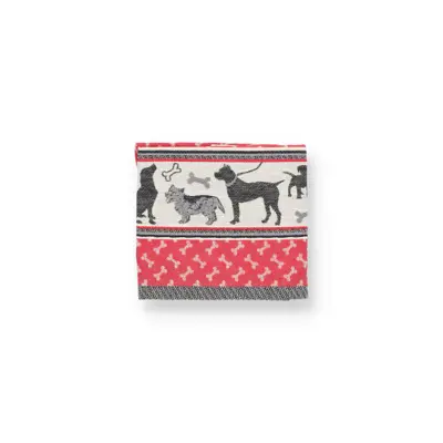 Foto van Theedoek Dogs Rood
