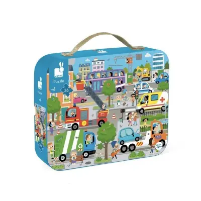 Foto van Janod puzzelkoffer de stad 4+