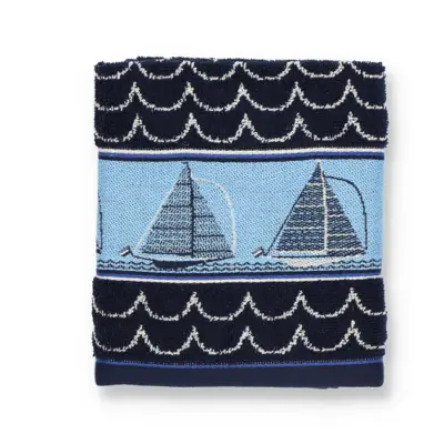 Foto van Handdoek Boat Donkerblauw