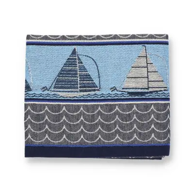 Foto van Theedoek Boat Donkerblauw