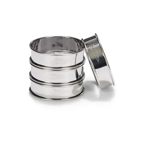 Foto 1 RVS flan ringen set van 4