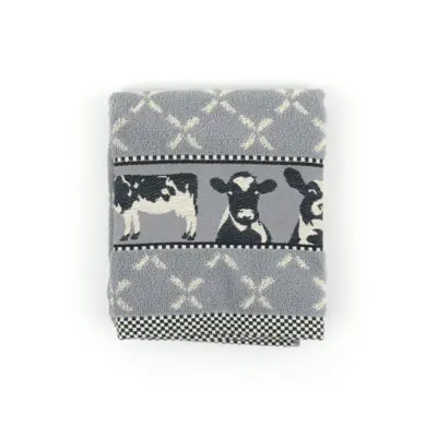 Foto van Handdoek Koe Grijs