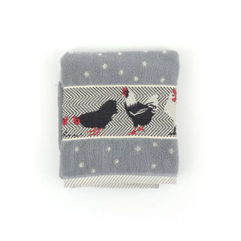 Foto 1 Handdoek Kip Grijs
