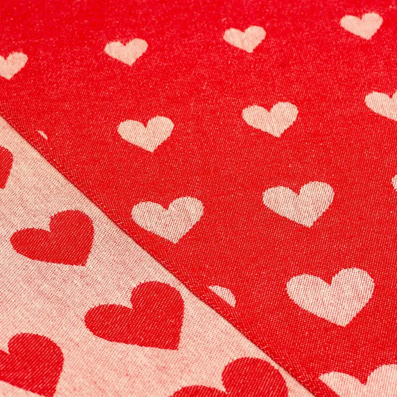 Foto 1 Theedoek Hearts Rood