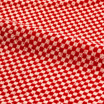 Foto van Handdoek kleine blok Rood