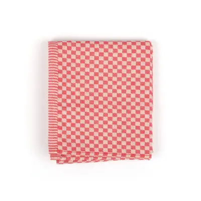Foto van Theedoek kleine blok Rood