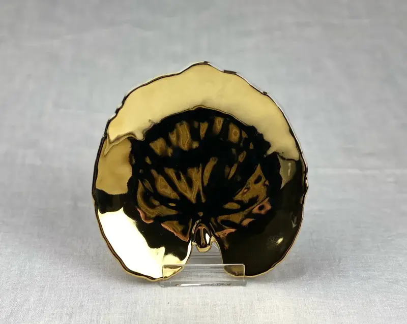 Foto 2 Bladvormig bordje Goud
