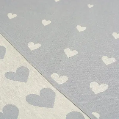 Foto van Theedoek Hearts Grijs