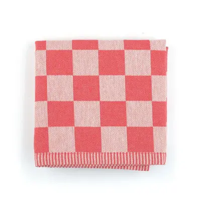 Foto van Theedoek grote blok Rood